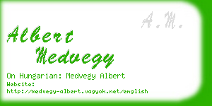 albert medvegy business card